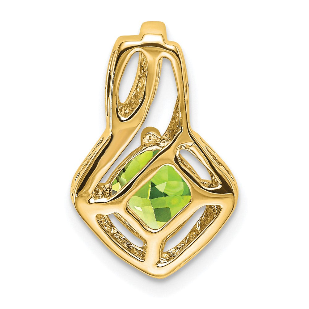 14k Peridot and Diamond Pendant (2 grams)