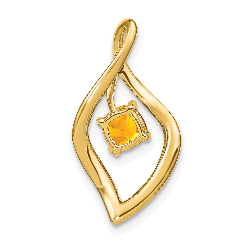 14k Citrine and Diamond Pendant (1.55 grams)