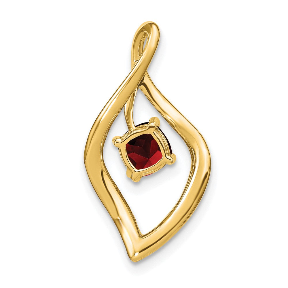14k Garnet and Diamond Pendant (1.55 grams)