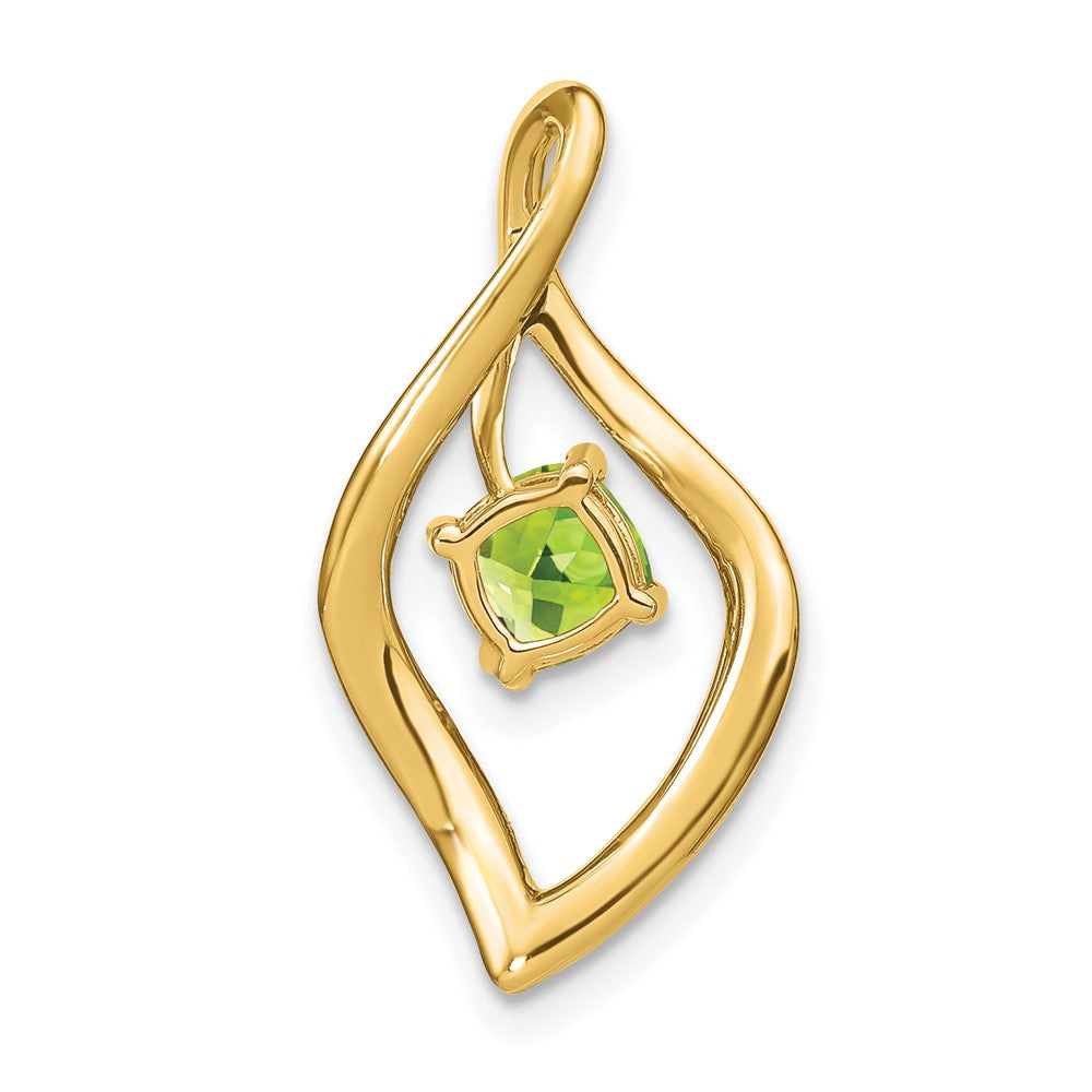 14k Peridot and Diamond Pendant (1.55 grams)