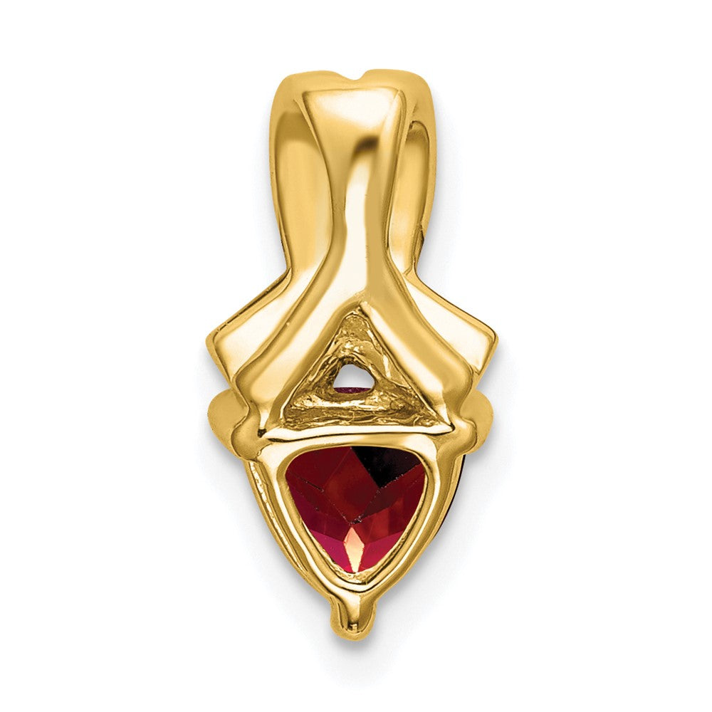 14k Trillion Garnet and Diamond Pendant (1.45 grams)