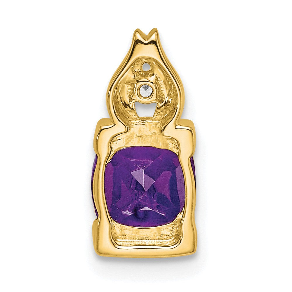 14k Amethyst and Diamond Pendant (0.95 grams)