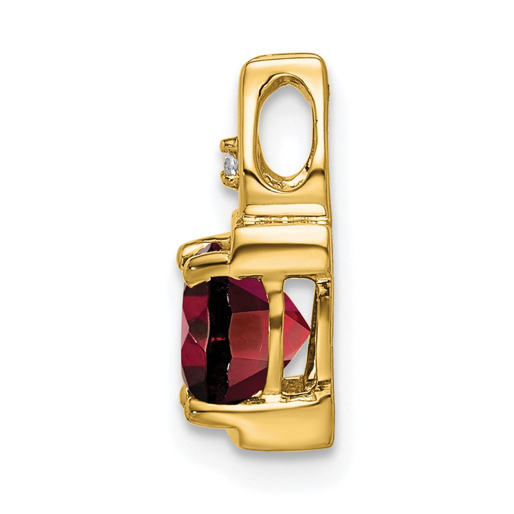 14k Garnet and Diamond Pendant (0.95 grams)