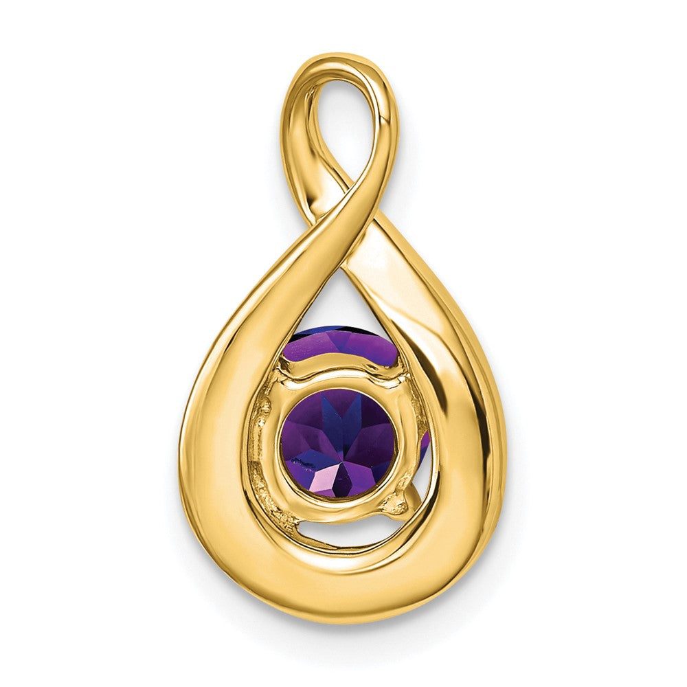 14k Amethyst and Diamond Pendant (2.15 grams)