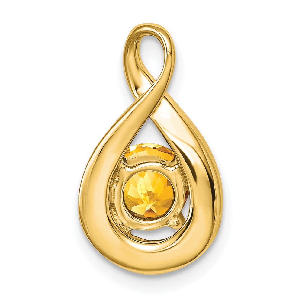 14k Citrine and Diamond Pendant (2.15 grams)