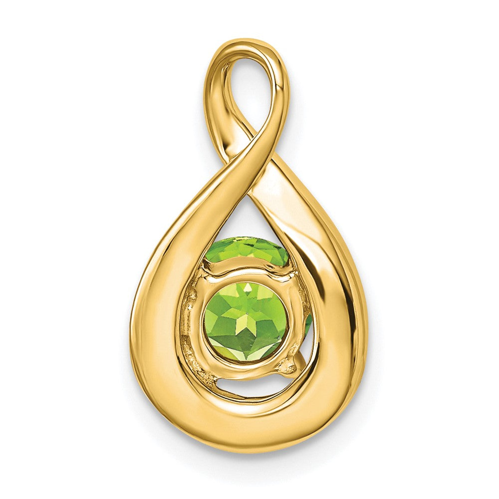 14k Peridot and Diamond Pendant (2.15 grams)