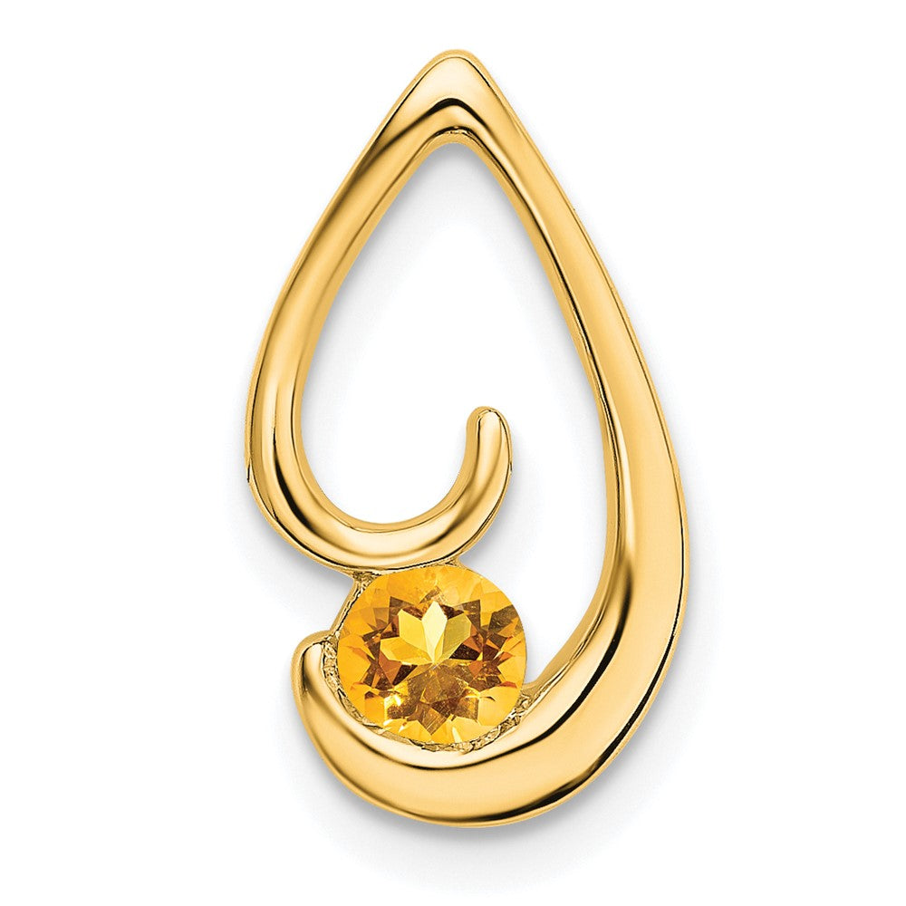 14k Citrine Chain Slide (1.45 grams)