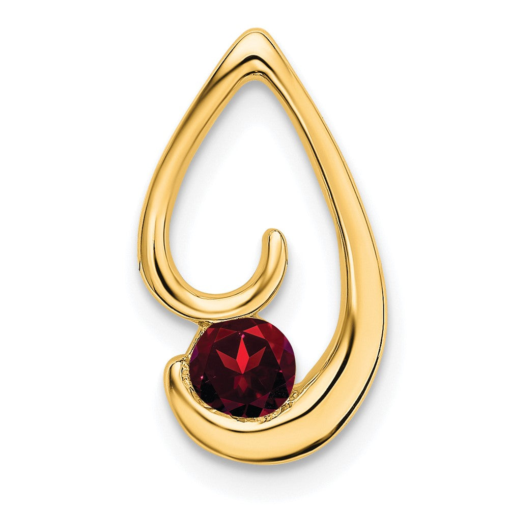 14k Garnet Chain Slide (1.45 grams)