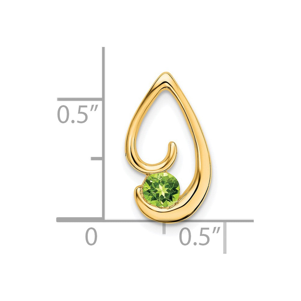 14k Peridot Chain Slide (1.45 grams)