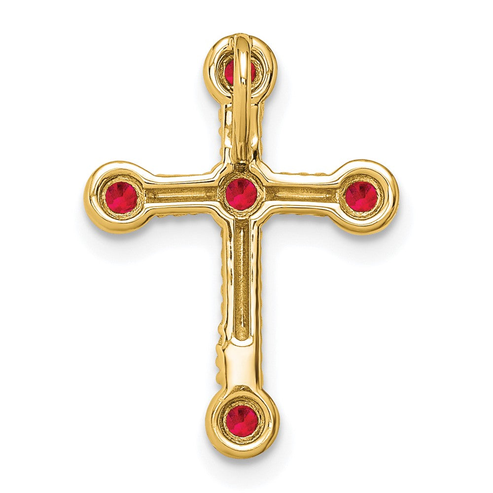 14k Ruby Cross Chain Slide (1.15 grams)