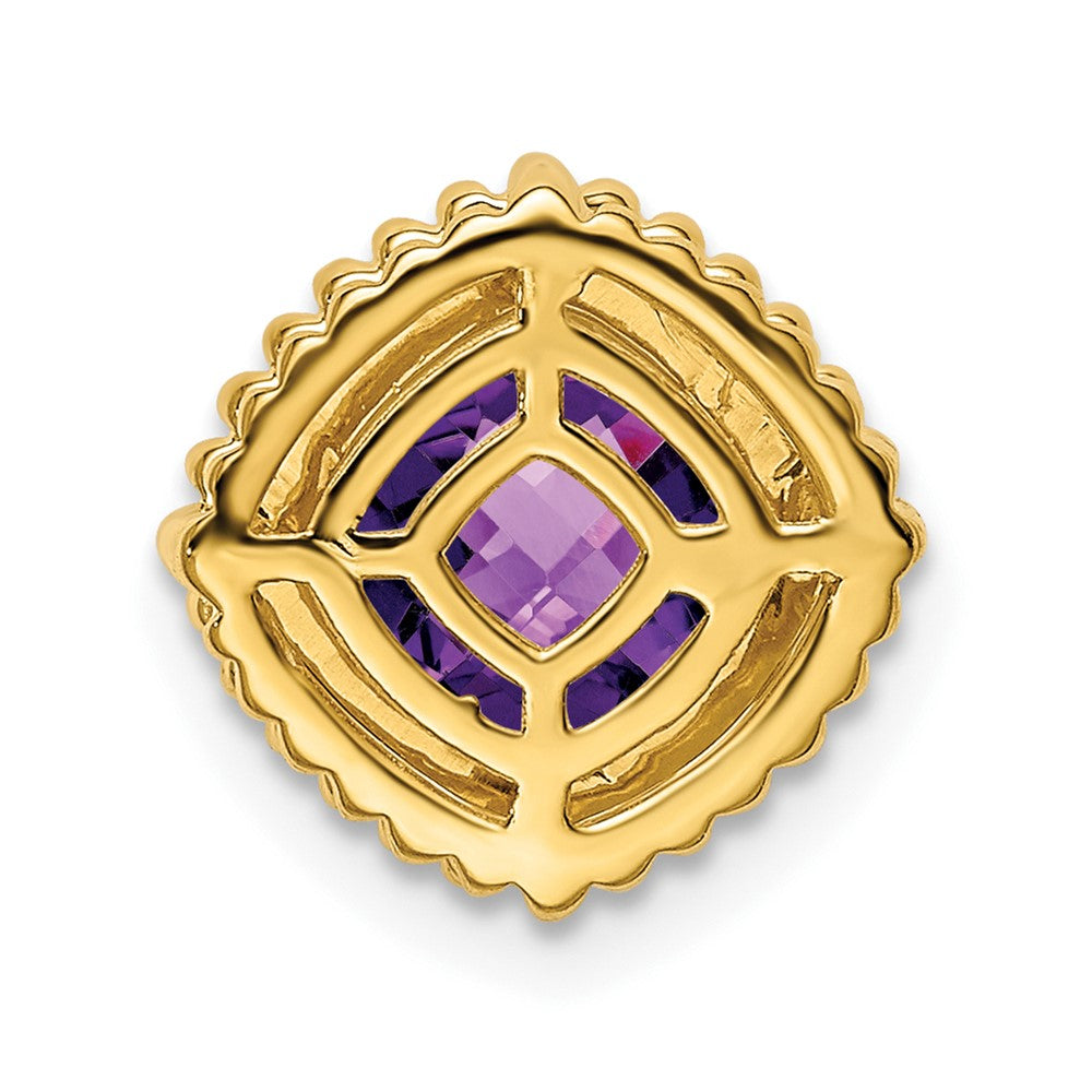 14k Cushion Amethyst Chain Slide (1.6 grams)