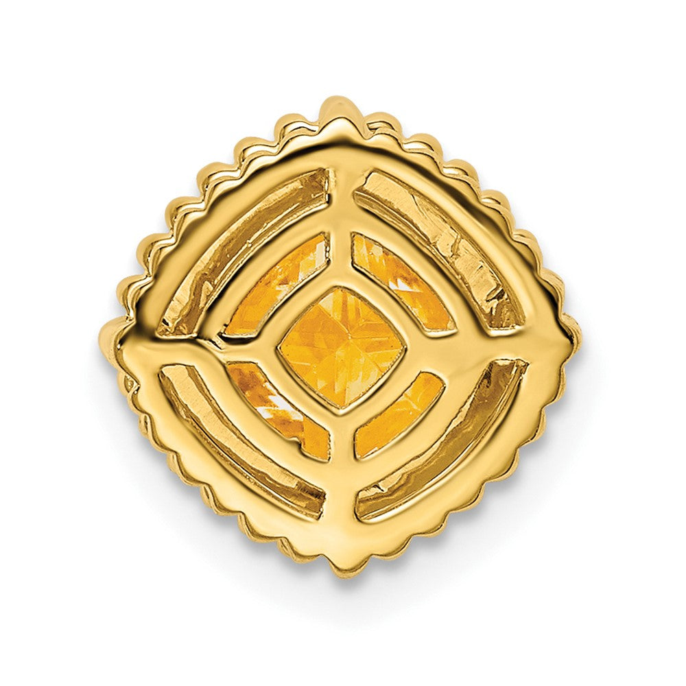 14k Cushion Citrine Chain Slide (1.6 grams)