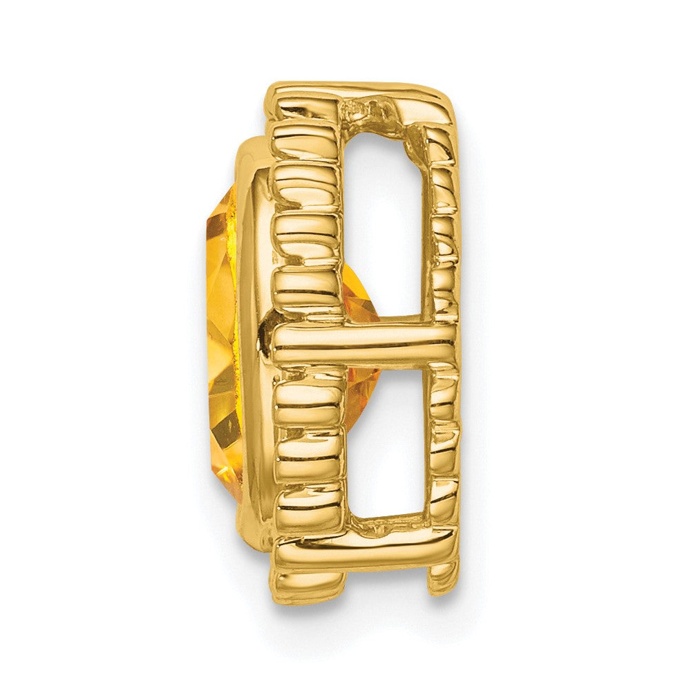 14k Oval Citrine Chain Slide (1.75 grams)