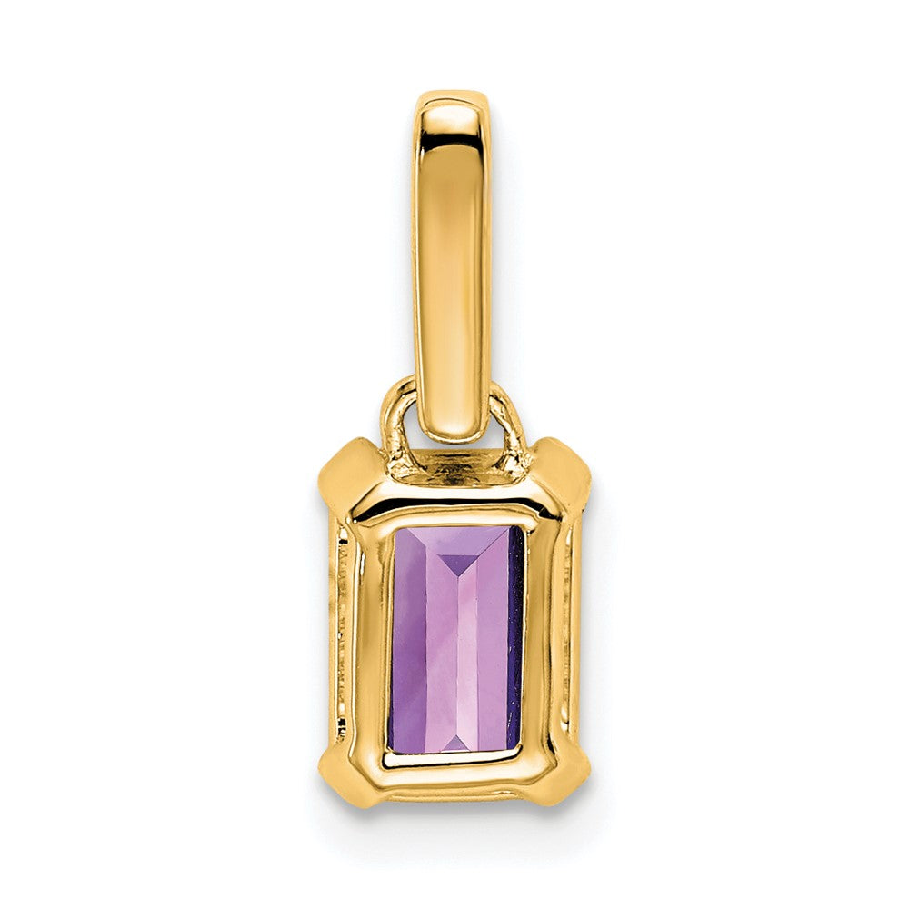 14K Amethyst and Diamond Pendant (0.85 grams)