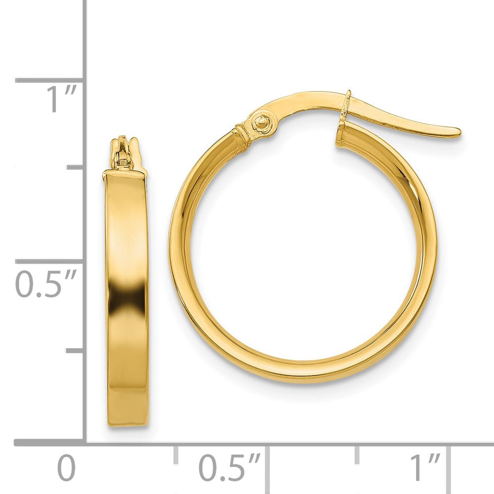 14k Yellow Gold 19 mm Small Hoop Earrings (1.37 grams)