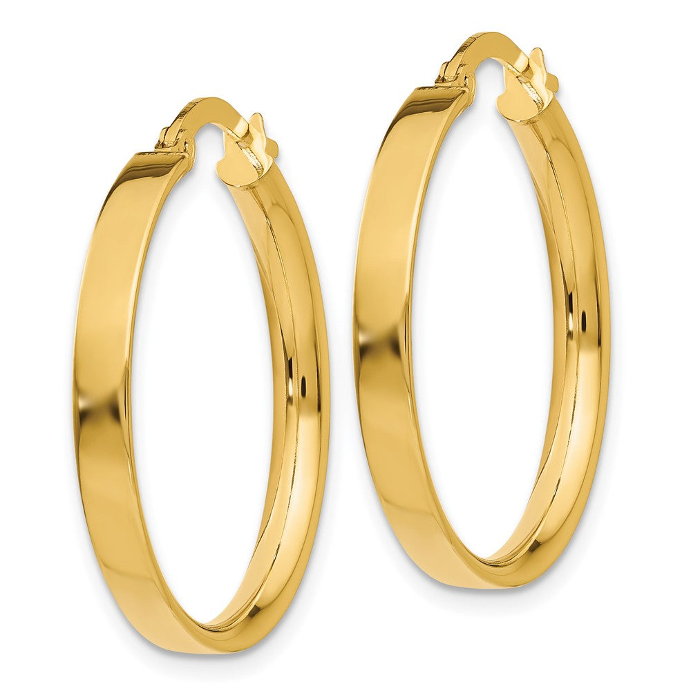 14k Yellow Gold 25 mm Medium Hoop Earrings (1.89 grams)