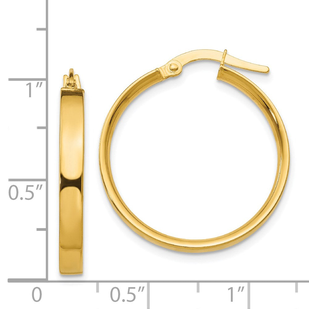 14k Yellow Gold 25 mm Medium Hoop Earrings (1.89 grams)