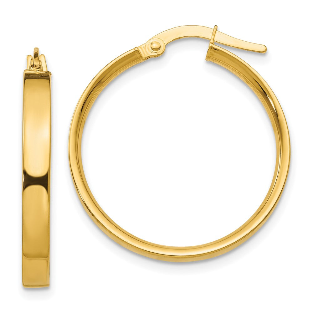 14k Yellow Gold 25 mm Medium Hoop Earrings (1.89 grams)