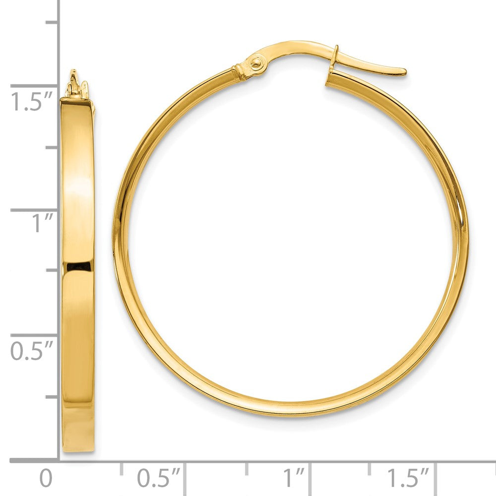 14k Yellow Gold 32.5 mm XL Hoop Earrings (2.7 grams)