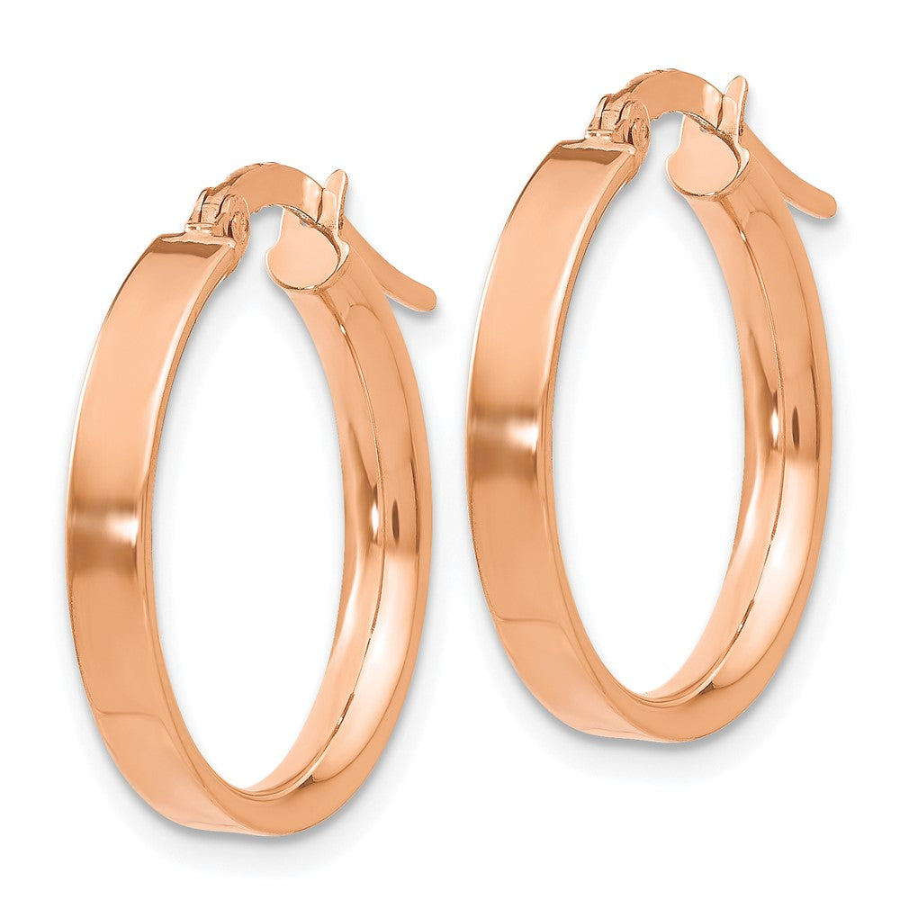 14k Rose Gold 19 mm Small Hoop Earrings (1.48 grams)