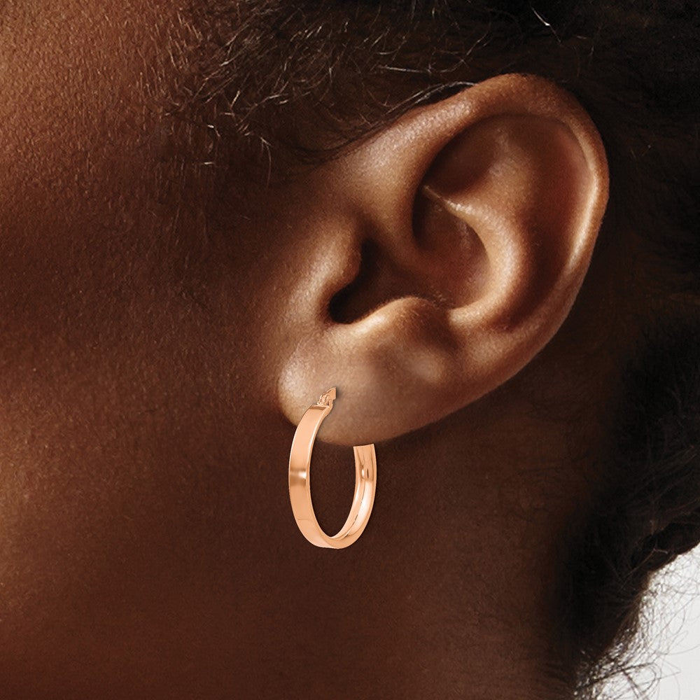 14k Rose Gold 19 mm Small Hoop Earrings (1.48 grams)