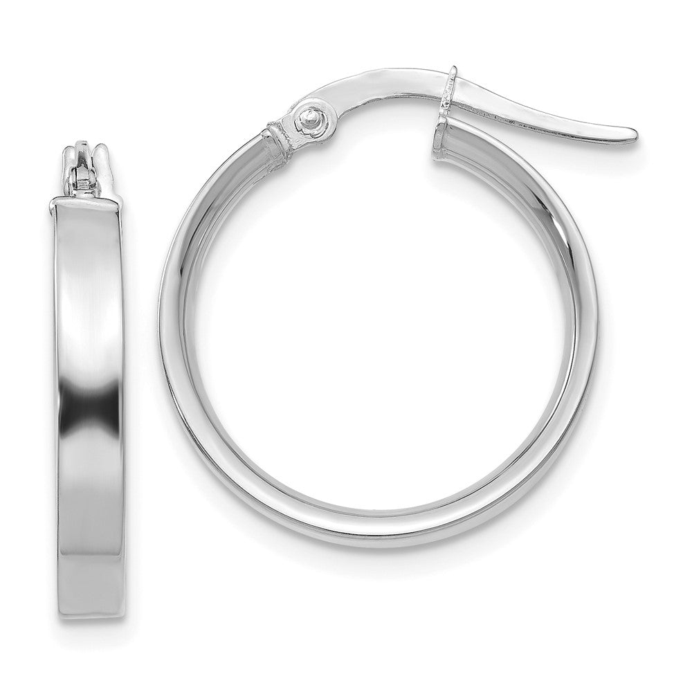 14k White Gold 19 mm Small Hoop Earrings (1.5 grams)