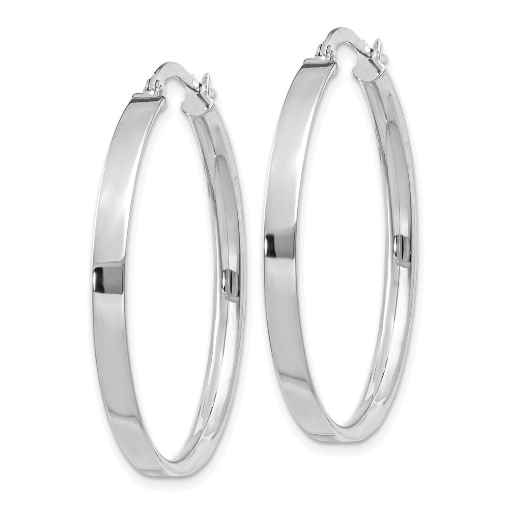 14k White Gold 32.5 mm XL Hoop Earrings