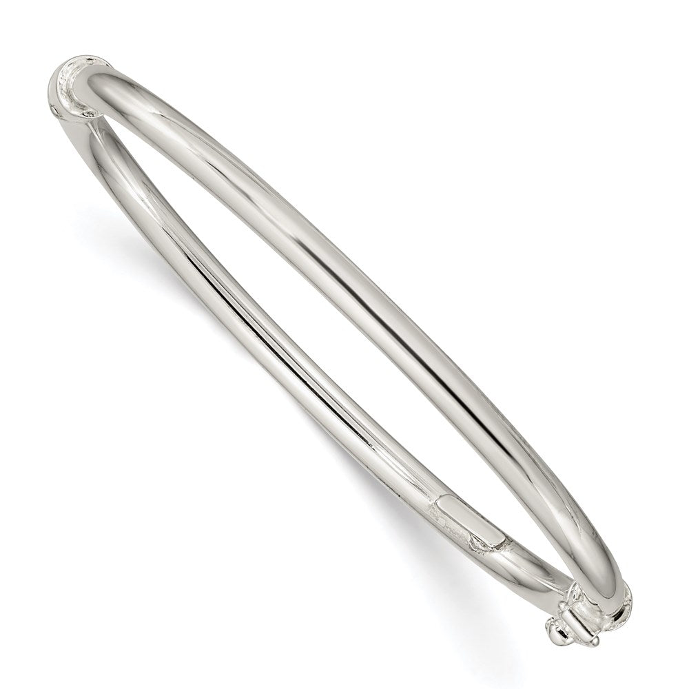 Sterling Silver Polished 3mm Hinged Baby Bangle (5.23 grams)