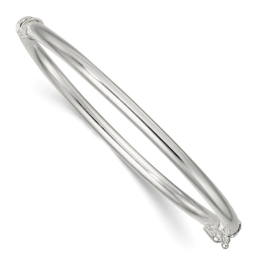 Sterling Silver Polished Hinged Baby Bangle (6.63 grams)