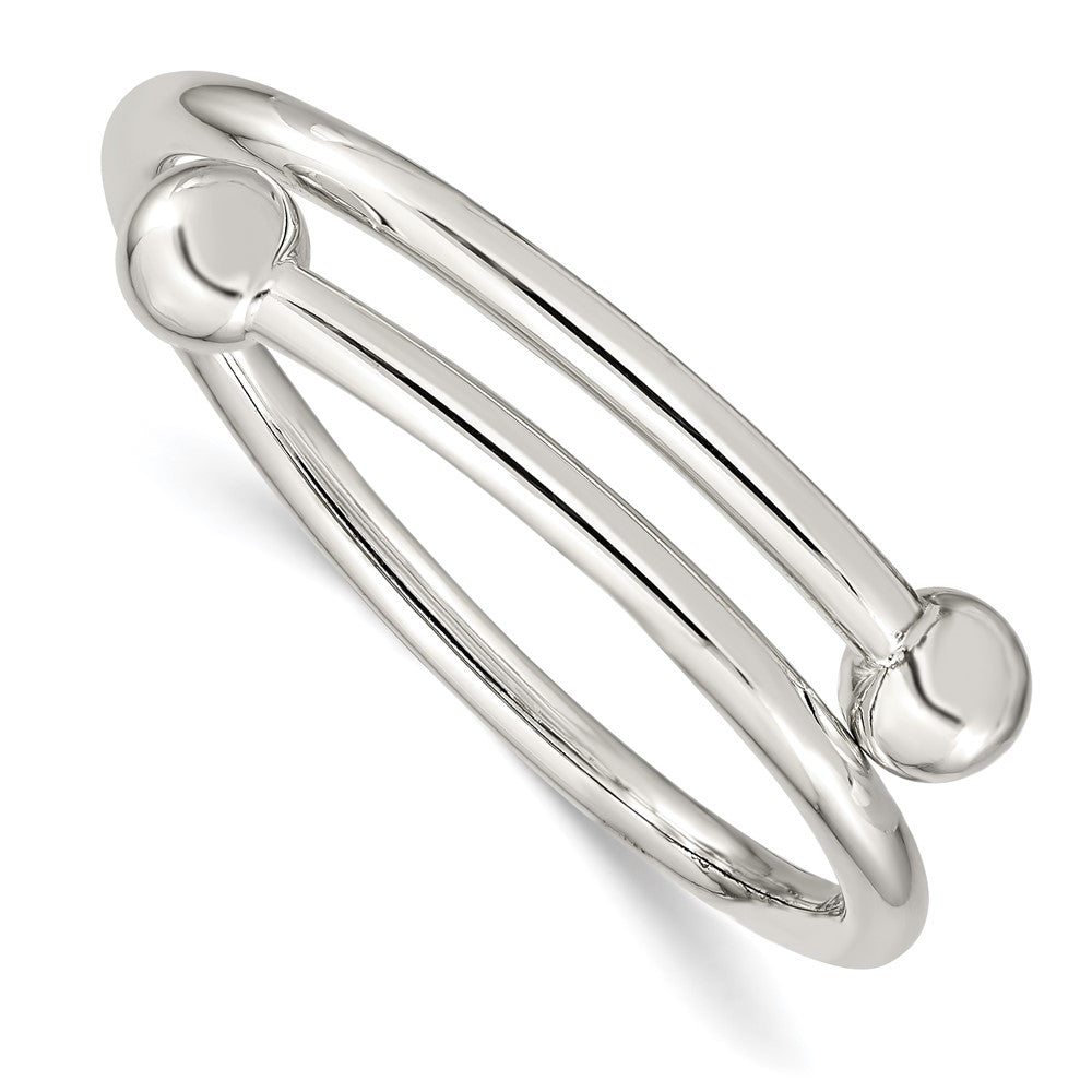 Sterling Silver Polished Flexible Baby Bangle Bracelet (5.5 grams)