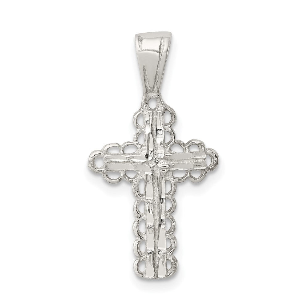 Sterling Silver Budded Cross Pendant (1.25 grams)