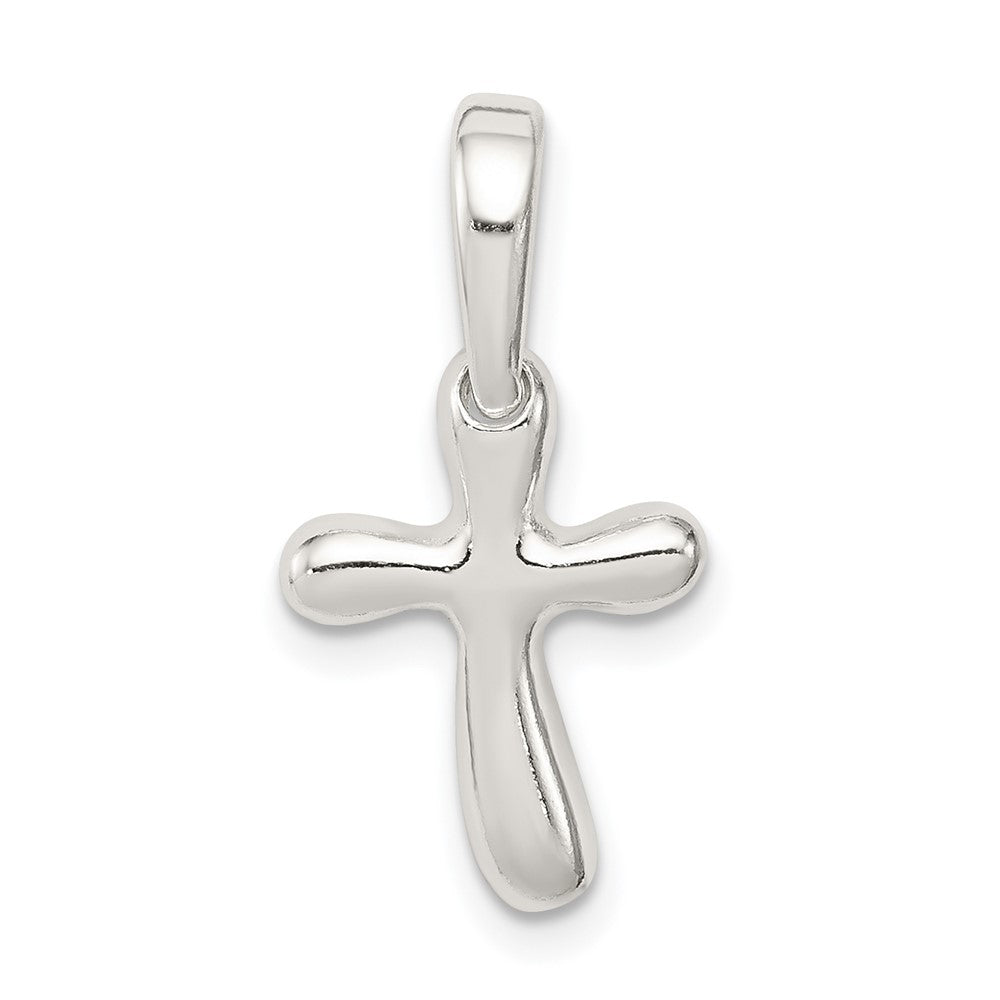 Sterling Silver Tiny Freeform Cross Charm (1 grams)