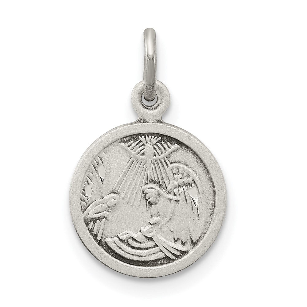 Sterling Silver Antiqued Baptism Medal (1.1 grams)