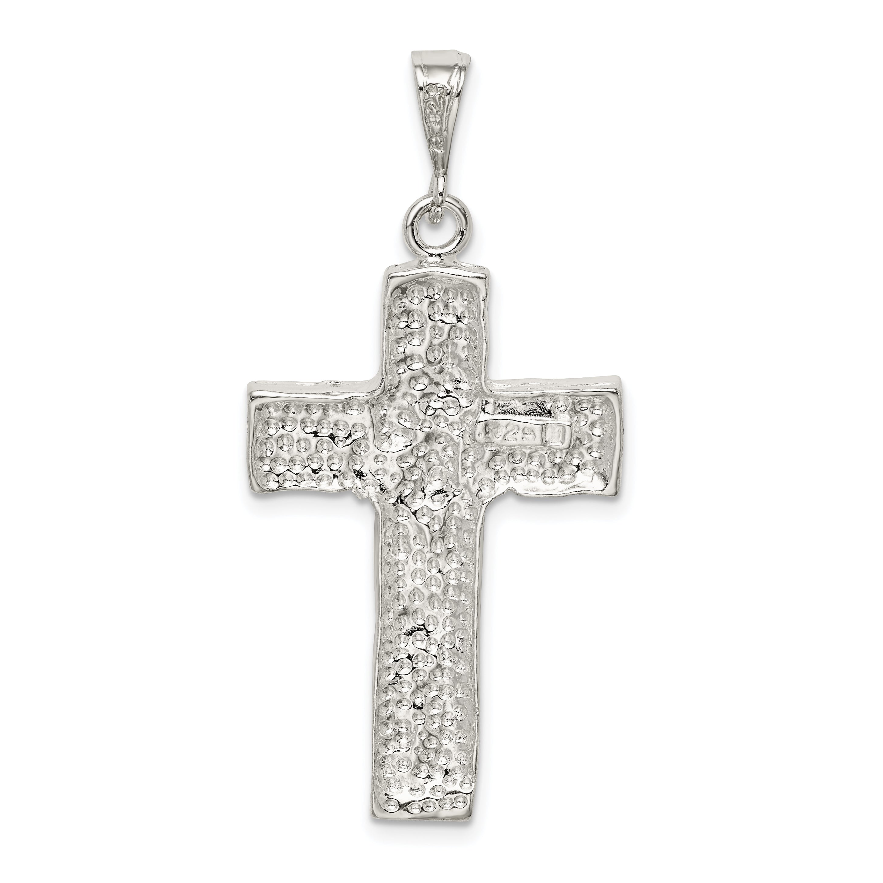 Sterling Silver Nugget Cross Pendant (4.76 grams)