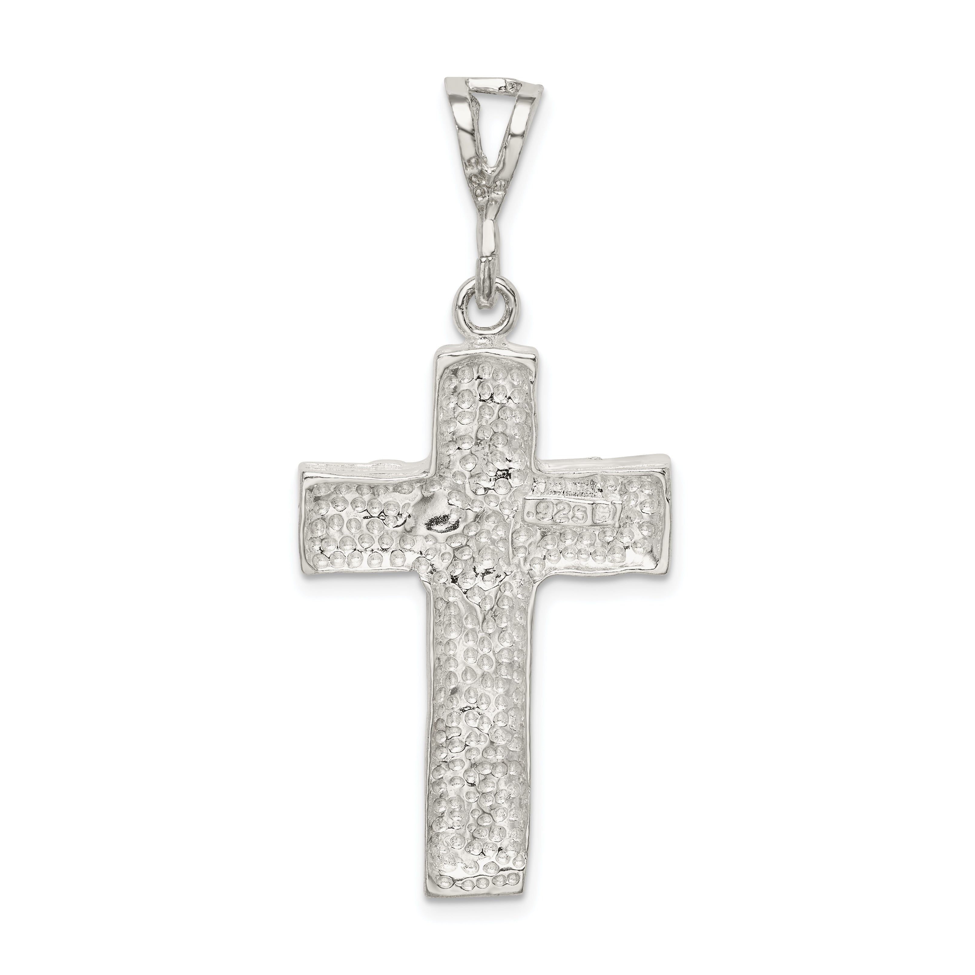 Sterling Silver Nugget Cross Pendant (4.12 grams)