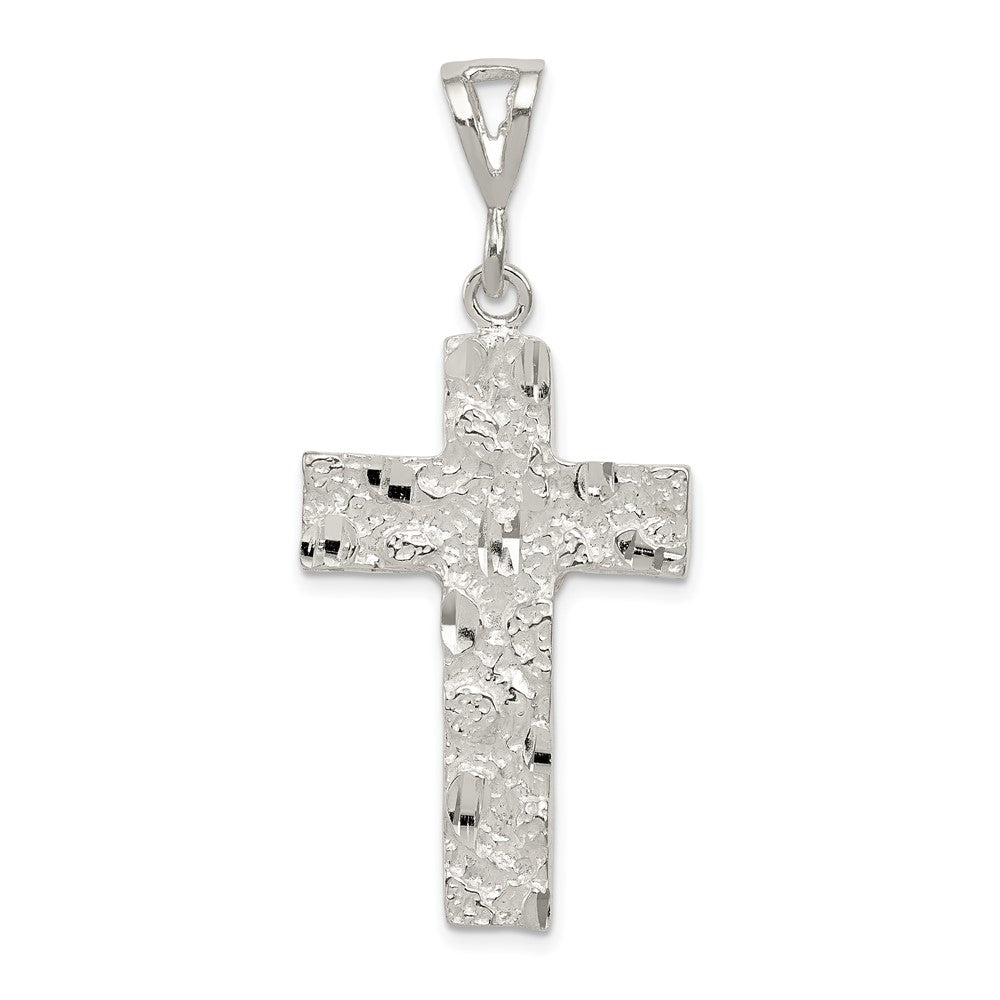 Sterling Silver Nugget Cross Pendant (4.12 grams)