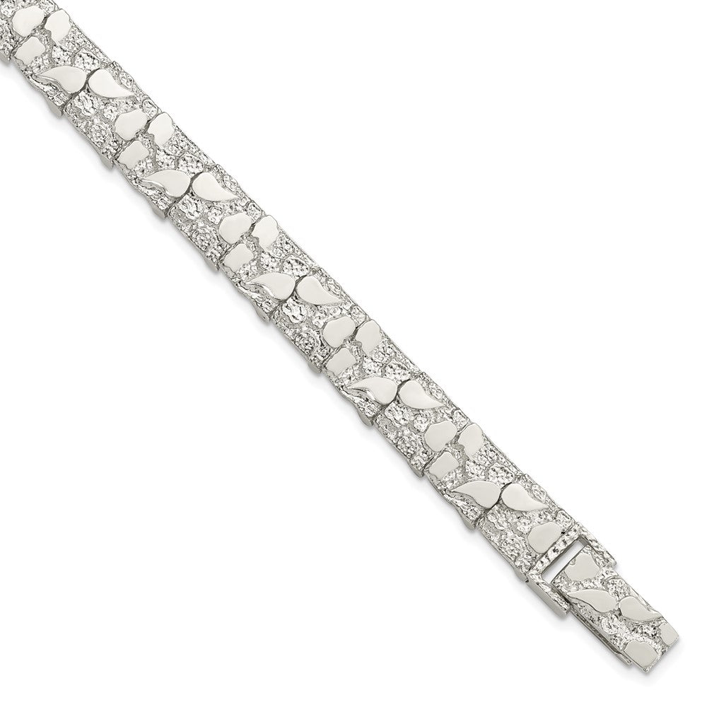 Sterling Silver 9mm Nugget Bracelet (17.48 grams)