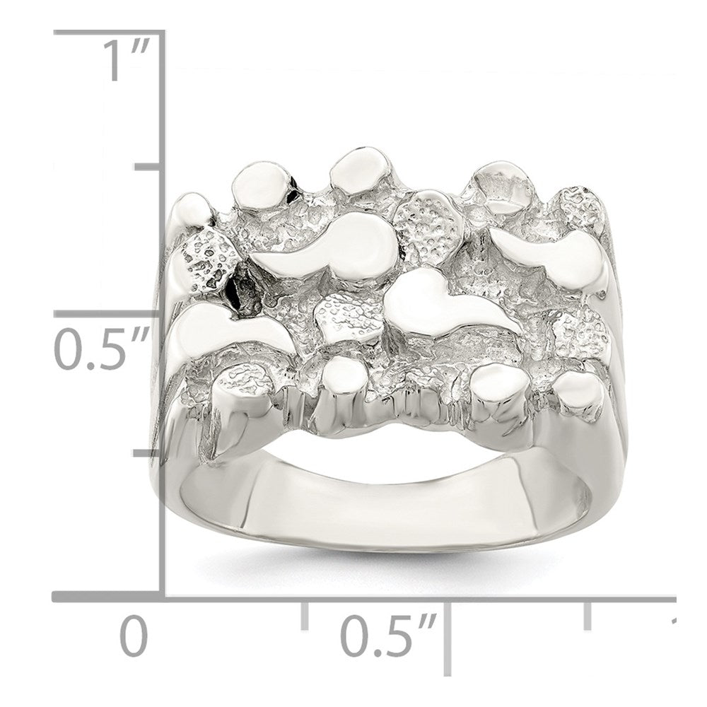 Sterling Silver Woman's Nugget Ring (6.02 grams)