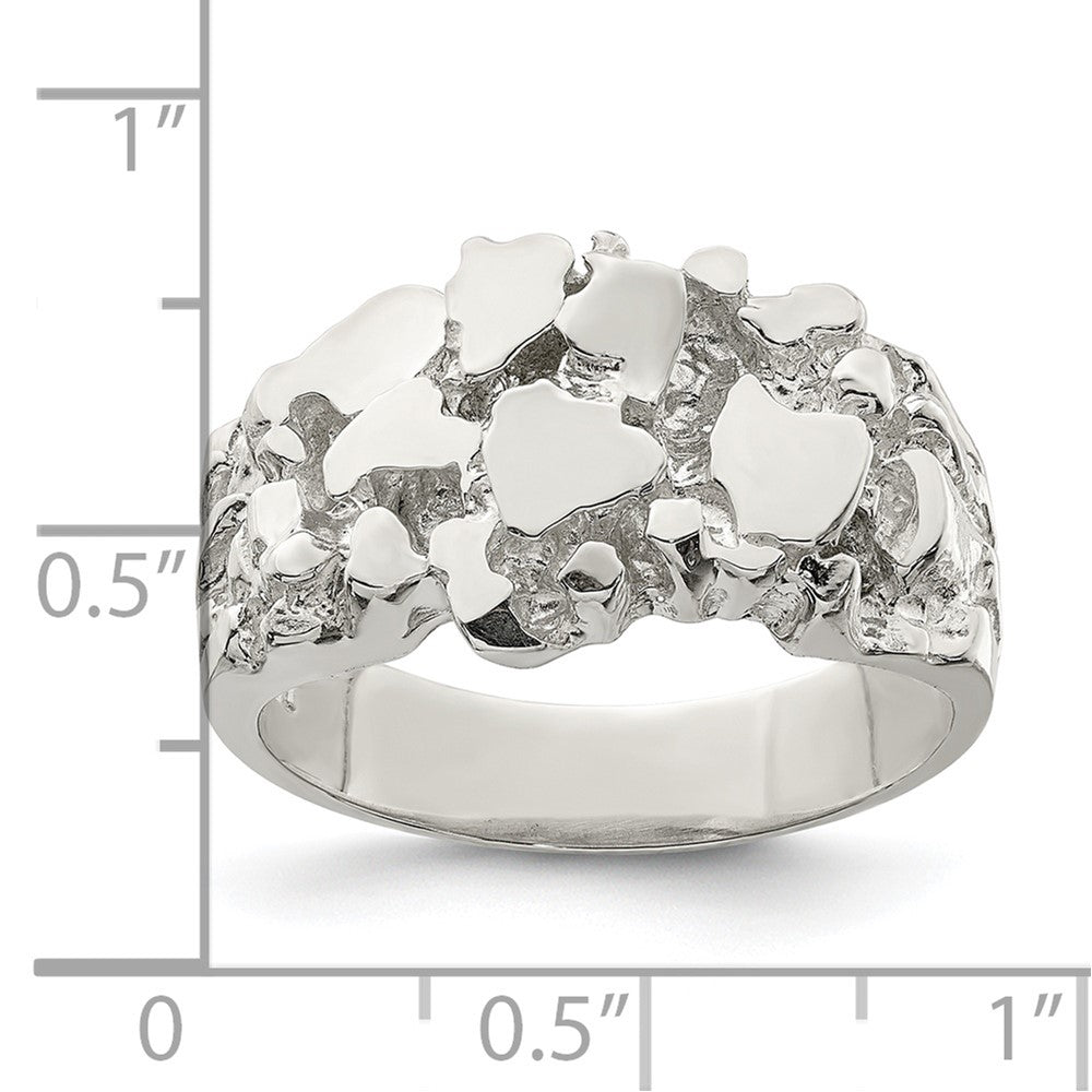 Sterling Silver Men's Nugget Ring (8.37 grams)