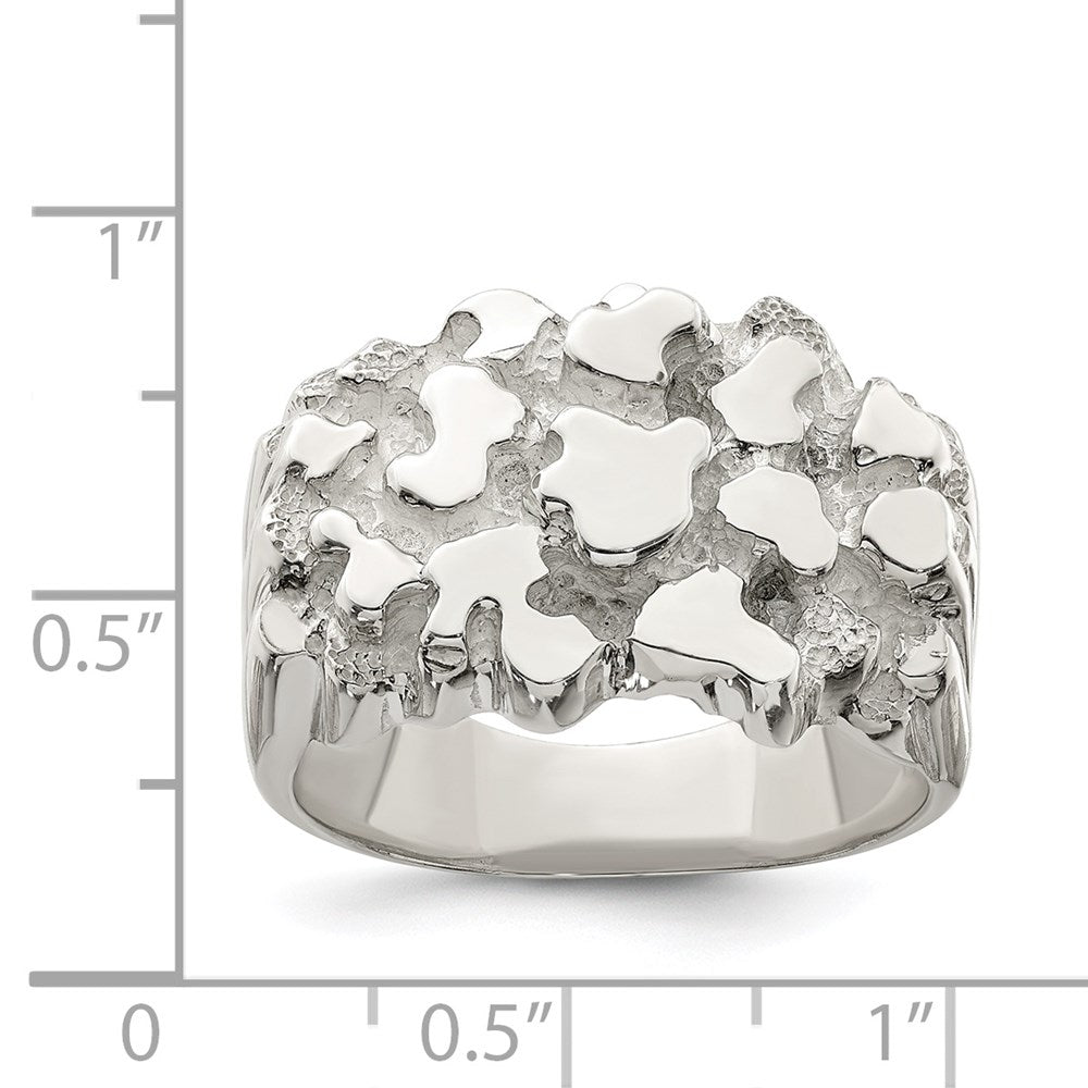 Sterling Silver Men's Nugget Ring (12.23 grams)