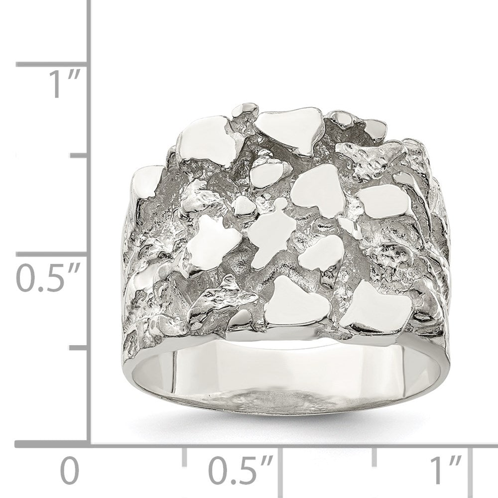 Sterling Silver Men's Nugget Ring (9.72 grams)
