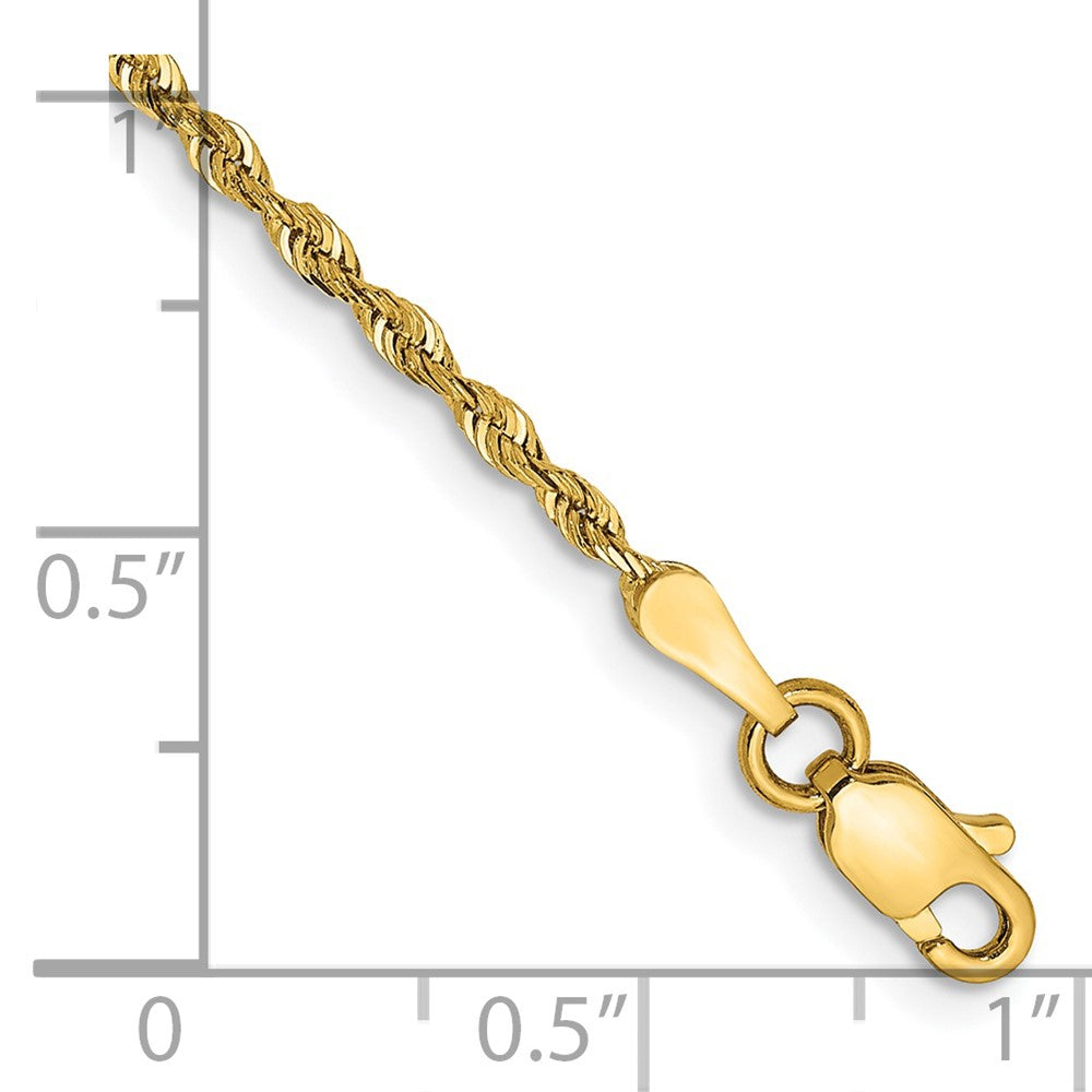 14k 1.85mm D/C Quadruple Rope Chain Bracelet (1.83 grams)