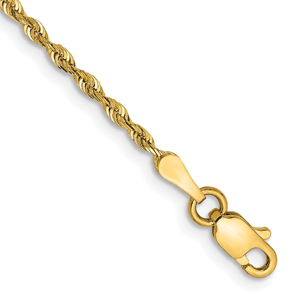 14k 1.85mm D/C Quadruple Rope Chain Bracelet (1.83 grams)