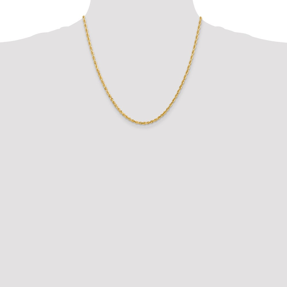 14k 3.0mm D/C Quadruple Rope Chain (9.84 grams)