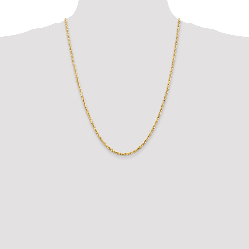 14k 3.0mm D/C Quadruple Rope Chain (9.84 grams)