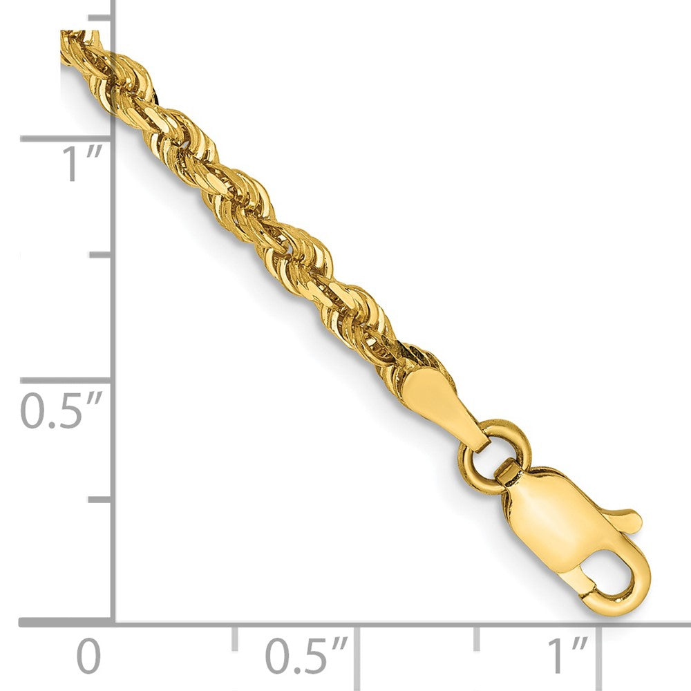 14k 3.0mm D/C Quadruple Rope Chain Bracelet (4.36 grams)