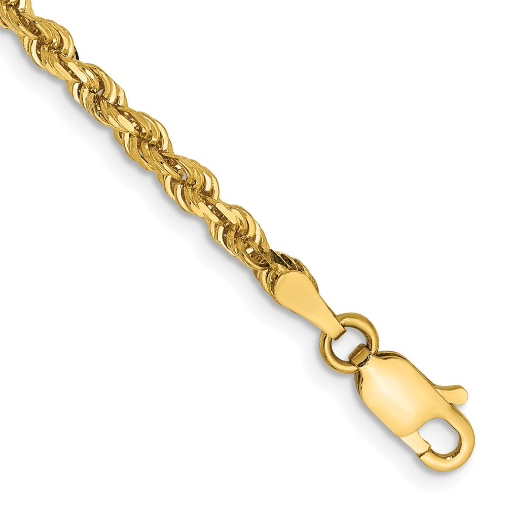 14k 3.0mm D/C Quadruple Rope Chain Bracelet (4.36 grams)