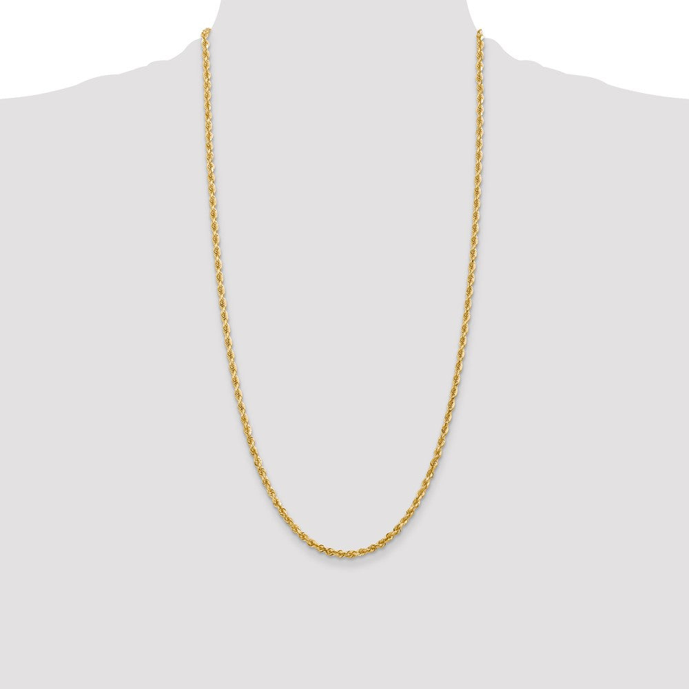 14k 3.35mm D/C Quadruple Rope Chain (14.83 grams)