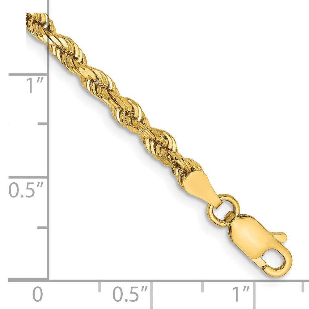 14k 3.35mm D/C Quadruple Rope Chain Bracelet (5.84 grams)