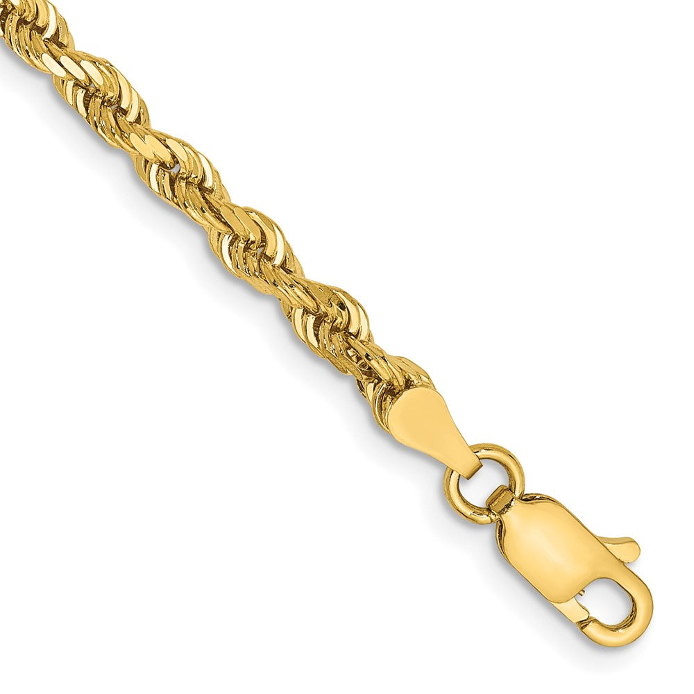 14k 3.35mm D/C Quadruple Rope Chain Bracelet (5.84 grams)